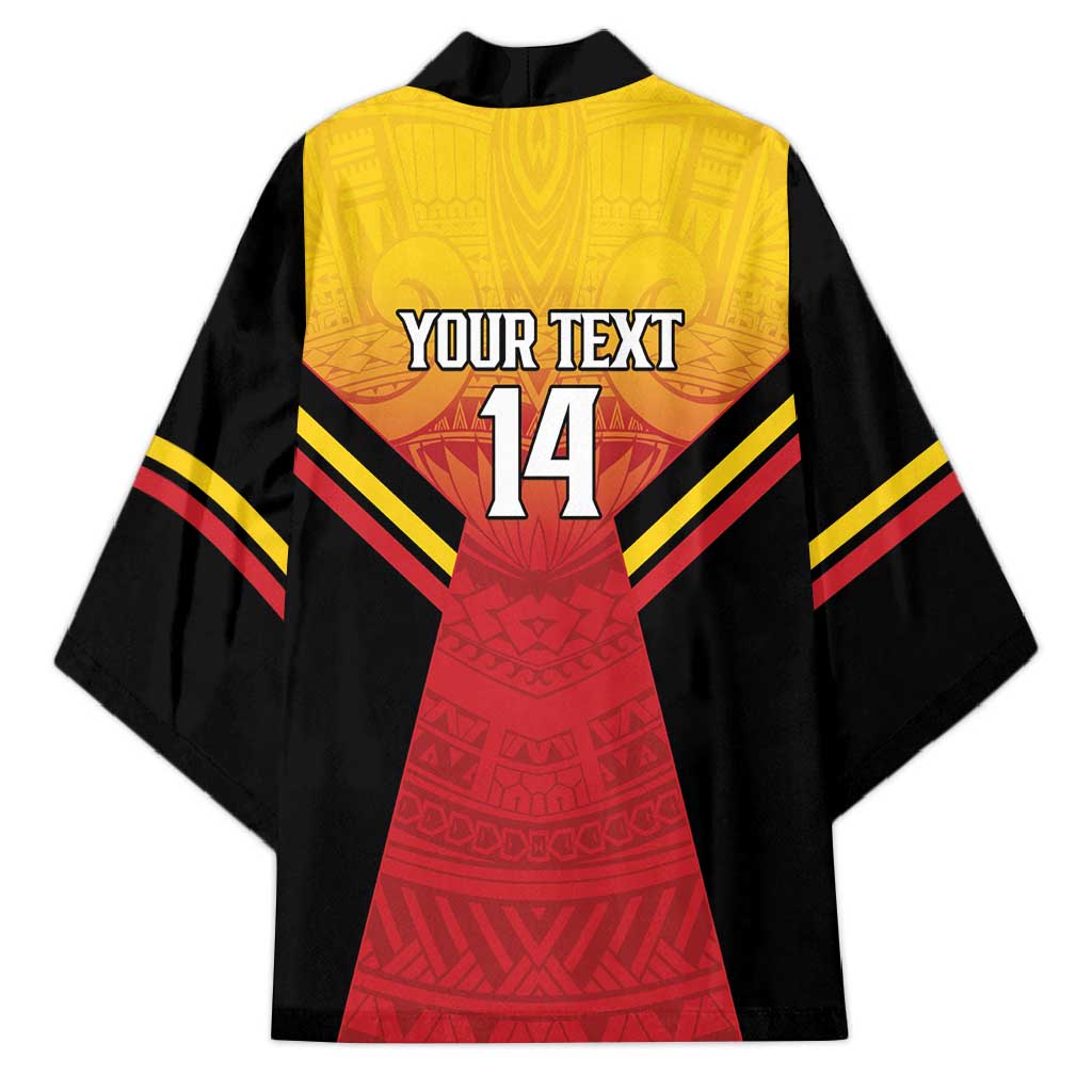 Papua New Guinea Rugby Custom Kimono Go PNG Hunters Polynesian Pattern - Polynesian Pride