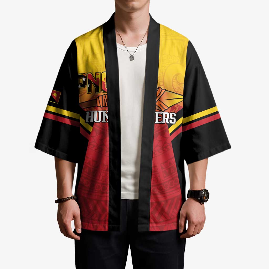 Papua New Guinea Rugby Custom Kimono Go PNG Hunters Polynesian Pattern - Polynesian Pride