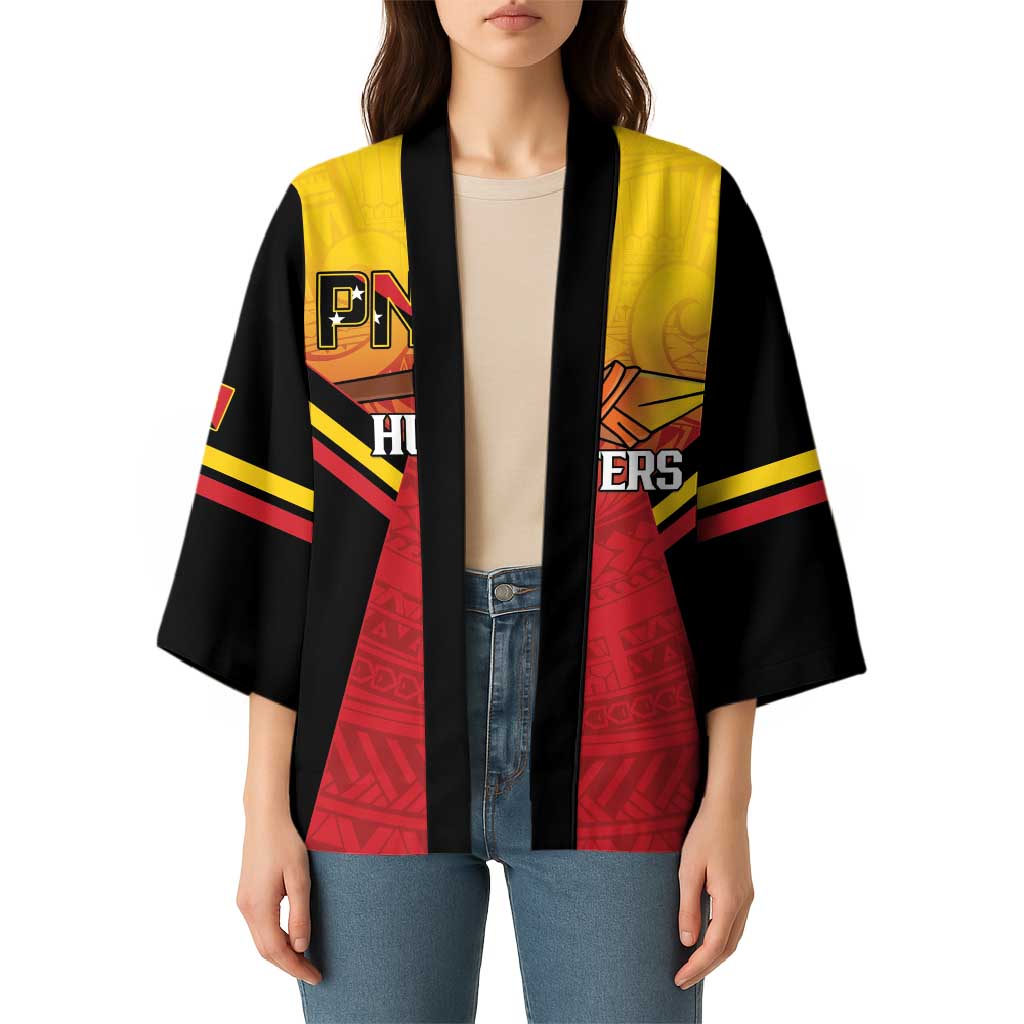 Papua New Guinea Rugby Custom Kimono Go PNG Hunters Polynesian Pattern - Polynesian Pride