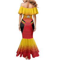 Papua New Guinea Rugby Custom Mermaid Dress Go PNG Hunters Polynesian Pattern - Polynesian Pride