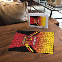 Papua New Guinea Rugby Custom Puzzle Go PNG Hunters Polynesian Pattern - Polynesian Pride