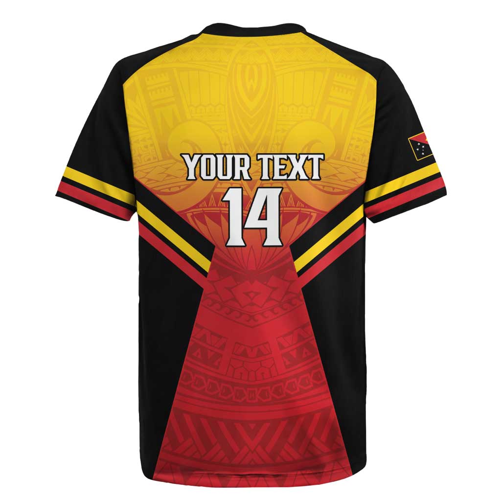 Papua New Guinea Rugby Custom Rugby Jersey Go PNG Hunters Polynesian Pattern - Polynesian Pride