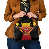 Papua New Guinea Rugby Custom Shoulder Handbag Go PNG Hunters Polynesian Pattern - Polynesian Pride