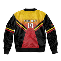 Papua New Guinea Rugby Custom Sleeve Zip Bomber Jacket Go PNG Hunters Polynesian Pattern - Polynesian Pride