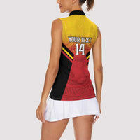 Papua New Guinea Rugby Custom Women Sleeveless Polo Shirt Go PNG Hunters Polynesian Pattern LT14 - Polynesian Pride