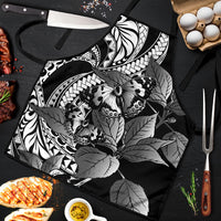 Kamehameha Butterfly Hawaii Apron Hawaiian Pulelehua Mamaki Black Color LT14 Black - Polynesian Pride