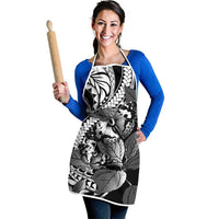 Kamehameha Butterfly Hawaii Apron Hawaiian Pulelehua Mamaki Black Color LT14 - Polynesian Pride