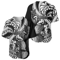 Kamehameha Butterfly Hawaii Baseball Jersey Hawaiian Pulelehua Mamaki Black Color LT14 - Polynesian Pride