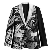 Kamehameha Butterfly Hawaii Blazer Hawaiian Pulelehua Mamaki Black Color LT14 Unisex Black - Polynesian Pride