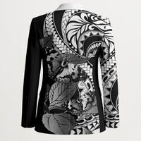 Kamehameha Butterfly Hawaii Blazer Hawaiian Pulelehua Mamaki Black Color LT14 - Polynesian Pride