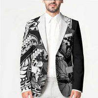 Kamehameha Butterfly Hawaii Blazer Hawaiian Pulelehua Mamaki Black Color LT14 - Polynesian Pride