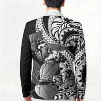 Kamehameha Butterfly Hawaii Blazer Hawaiian Pulelehua Mamaki Black Color LT14 - Polynesian Pride