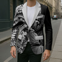 Kamehameha Butterfly Hawaii Blazer Hawaiian Pulelehua Mamaki Black Color LT14 - Polynesian Pride