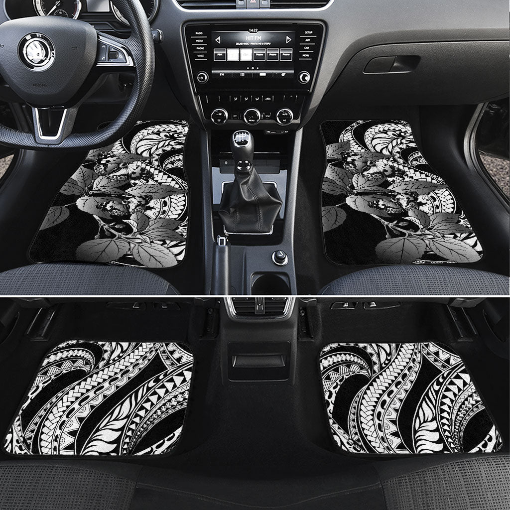 Kamehameha Butterfly Hawaii Car Mats Hawaiian Pulelehua Mamaki Black Color