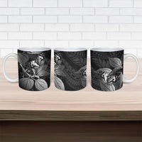 Kamehameha Butterfly Hawaii Ceramic Mug Hawaiian Pulelehua Mamaki Black Color