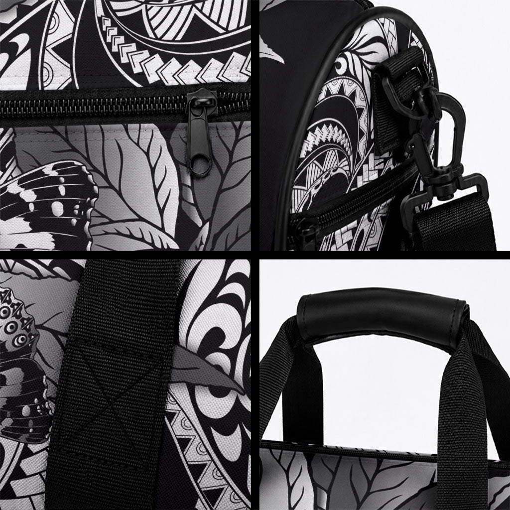 Kamehameha Butterfly Hawaii Duffle Bag Hawaiian Pulelehua Mamaki Black Color LT14 - Polynesian Pride