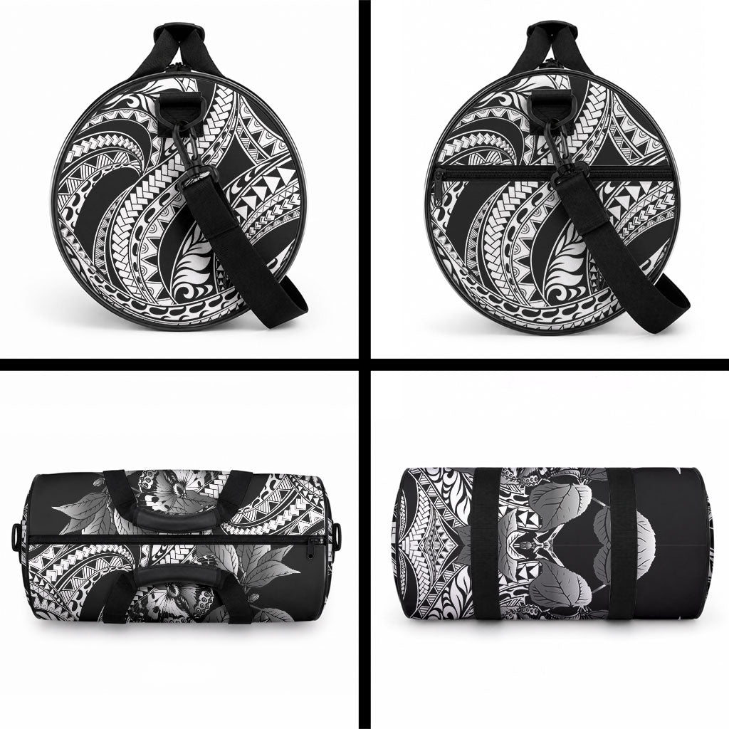 Kamehameha Butterfly Hawaii Duffle Bag Hawaiian Pulelehua Mamaki Black Color LT14 - Polynesian Pride