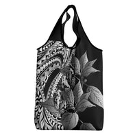 Kamehameha Butterfly Hawaii Grocery Bag Hawaiian Pulelehua Mamaki Black Color