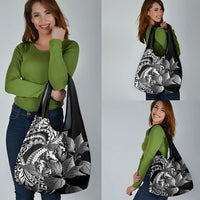 Kamehameha Butterfly Hawaii Grocery Bag Hawaiian Pulelehua Mamaki Black Color