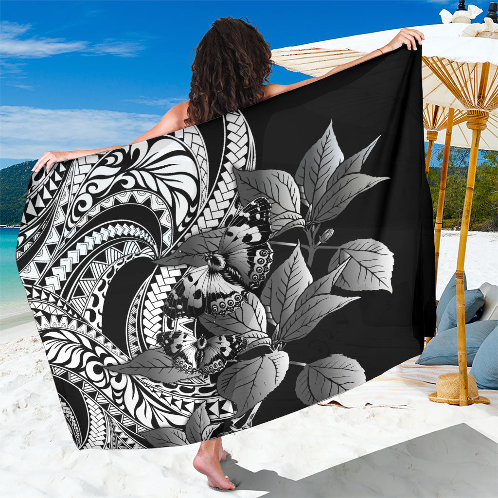 Kamehameha Butterfly Hawaii Sarong Hawaiian Pulelehua Mamaki Black Color LT14 One Size 44 x 66 inches Black - Polynesian Pride
