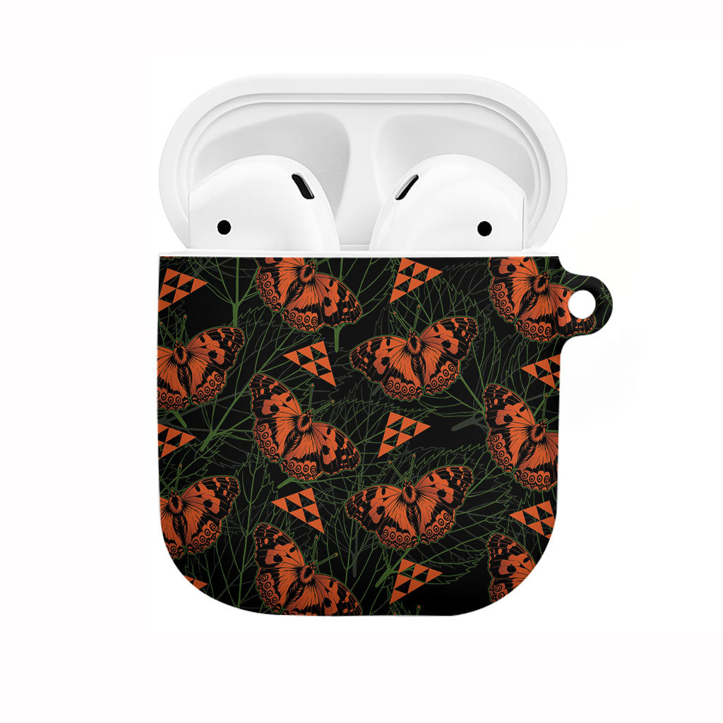 Kamehameha Butterfly Mamaki Hawaii AirPods Case Pulelehua Hawaiian Kakau Seamless Style