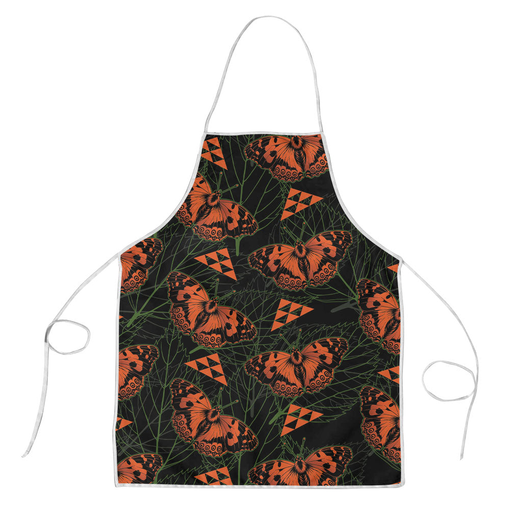 Kamehameha Butterfly Mamaki Hawaii Apron Pulelehua Hawaiian Kakau Seamless Style