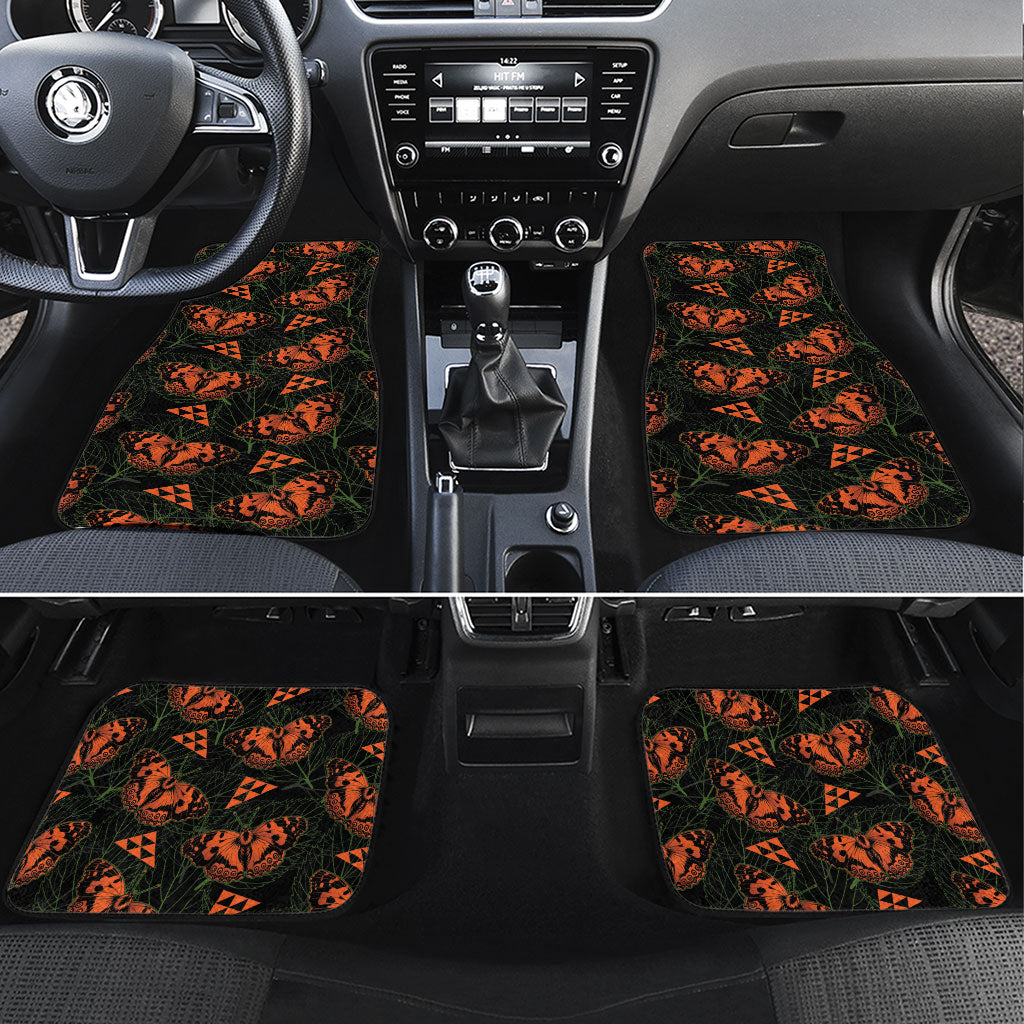Kamehameha Butterfly Mamaki Hawaii Car Mats Pulelehua Hawaiian Kakau Seamless Style