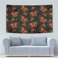 Kamehameha Butterfly Mamaki Hawaii Tapestry Pulelehua Hawaiian Kakau Seamless Style