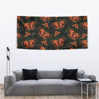 Kamehameha Butterfly Mamaki Hawaii Tapestry Pulelehua Hawaiian Kakau Seamless Style
