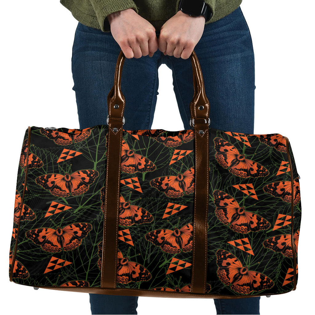 Kamehameha Butterfly Mamaki Hawaii Travel Bag Pulelehua Hawaiian Kakau Seamless Style