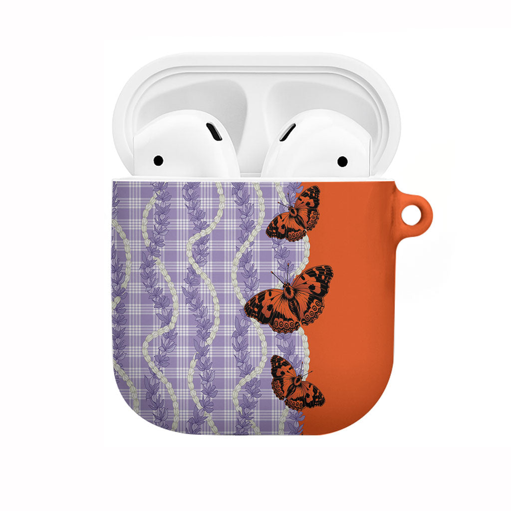 Kamehameha Butterfly Palaka Hawaii AirPods Case Pulelehua Honohono Pikake Lei
