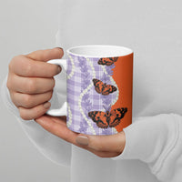 Kamehameha Butterfly Palaka Hawaii Ceramic Mug Pulelehua Honohono Pikake Lei LT14 - Polynesian Pride