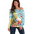 Aloha Hawaii Mele Kalikimaka Off Shoulder Sweater Chilling Santa With Pineapple - Polynesian Pattern