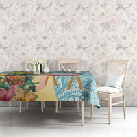 Aloha Hawaii Mele Kalikimaka Tablecloth Chilling Santa With Pineapple - Polynesian Pattern