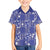 Blue Palaka Japanese Patterns Kid Hawaiian Shirt Koi Fish Asanoha Sakura Patchwork Stylized - Polynesian Pride