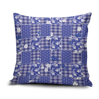 Blue Palaka Japanese Patterns Pillow Cover Koi Fish Asanoha Sakura Patchwork Stylized LT14 Blue - Polynesian Pride