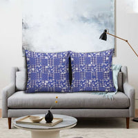 Blue Palaka Japanese Patterns Pillow Cover Koi Fish Asanoha Sakura Patchwork Stylized LT14 - Polynesian Pride