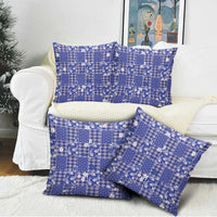 Blue Palaka Japanese Patterns Pillow Cover Koi Fish Asanoha Sakura Patchwork Stylized LT14 - Polynesian Pride