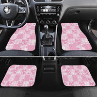 Pink Palaka Japanese Patterns Car Mats Koi Fish Asanoha Sakura Patchwork Stylized LT14 Set 4pcs Pink - Polynesian Pride