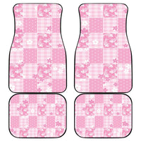 Pink Palaka Japanese Patterns Car Mats Koi Fish Asanoha Sakura Patchwork Stylized LT14 - Polynesian Pride