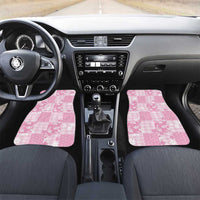 Pink Palaka Japanese Patterns Car Mats Koi Fish Asanoha Sakura Patchwork Stylized LT14 Set 2pcs - Front Pink - Polynesian Pride