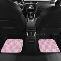 Pink Palaka Japanese Patterns Car Mats Koi Fish Asanoha Sakura Patchwork Stylized LT14 Set 2pcs - Back Pink - Polynesian Pride