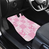 Pink Palaka Japanese Patterns Car Mats Koi Fish Asanoha Sakura Patchwork Stylized LT14 - Polynesian Pride