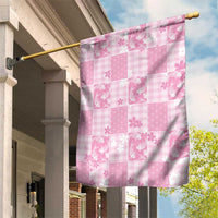 Pink Palaka Japanese Patterns Garden Flag Koi Fish Asanoha Sakura Patchwork Stylized LT14 House Flag Pink - Polynesian Pride
