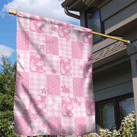 Pink Palaka Japanese Patterns Garden Flag Koi Fish Asanoha Sakura Patchwork Stylized LT14 - Polynesian Pride