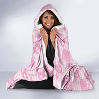Pink Palaka Japanese Patterns Hooded Blanket Koi Fish Asanoha Sakura Patchwork Stylized LT14 - Polynesian Pride