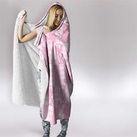 Pink Palaka Japanese Patterns Hooded Blanket Koi Fish Asanoha Sakura Patchwork Stylized LT14 - Polynesian Pride