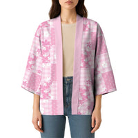 Pink Palaka Japanese Patterns Kimono Koi Fish Asanoha Sakura Patchwork Stylized LT14 - Polynesian Pride