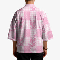 Pink Palaka Japanese Patterns Kimono Koi Fish Asanoha Sakura Patchwork Stylized LT14 - Polynesian Pride