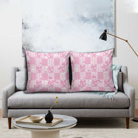 Pink Palaka Japanese Patterns Pillow Cover Koi Fish Asanoha Sakura Patchwork Stylized LT14 - Polynesian Pride